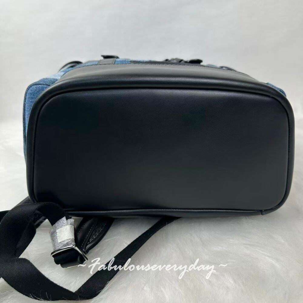 Coach Men's Hitch Backpack With Patchwork In Deni… - image 9